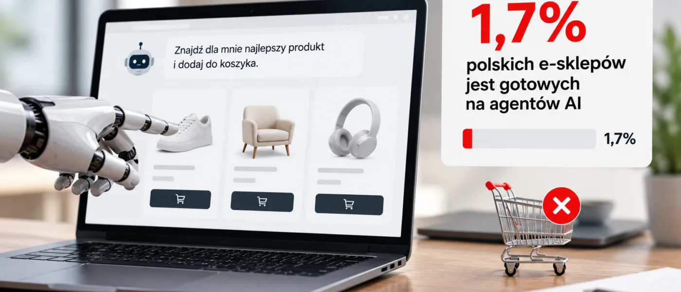 Agenci AI nie kupią w większości polskich e-sklepów. Gotowych jest tylko 1,7 proc.