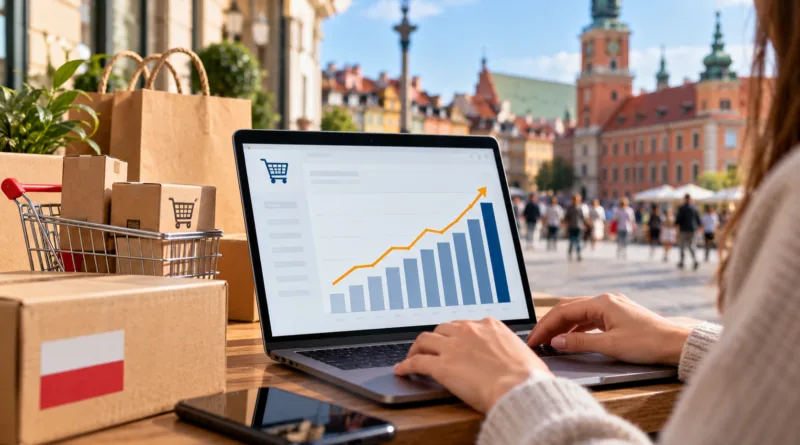 Sprzedaż w internecie rośnie o 18,7 proc. Udział e-handlu w polskim handlu przekroczył 10 proc.
