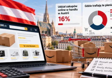 Austria kupuje za granicą. Ponad 16 proc. wydatków w handlu trafia do internetu, a Amazon ma 35 proc. rynku